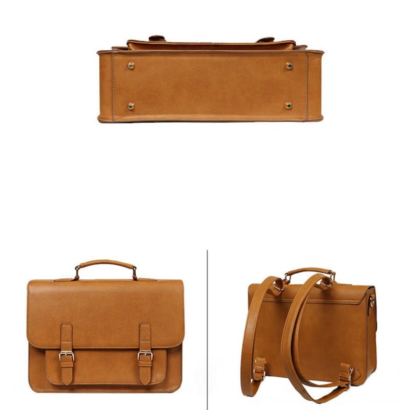 Sac Bandoulière Cartable Vintage Marron - Louise Vintage