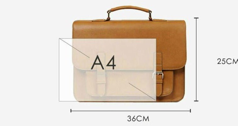Sac Bandoulière Cartable Vintage Marron - Louise Vintage