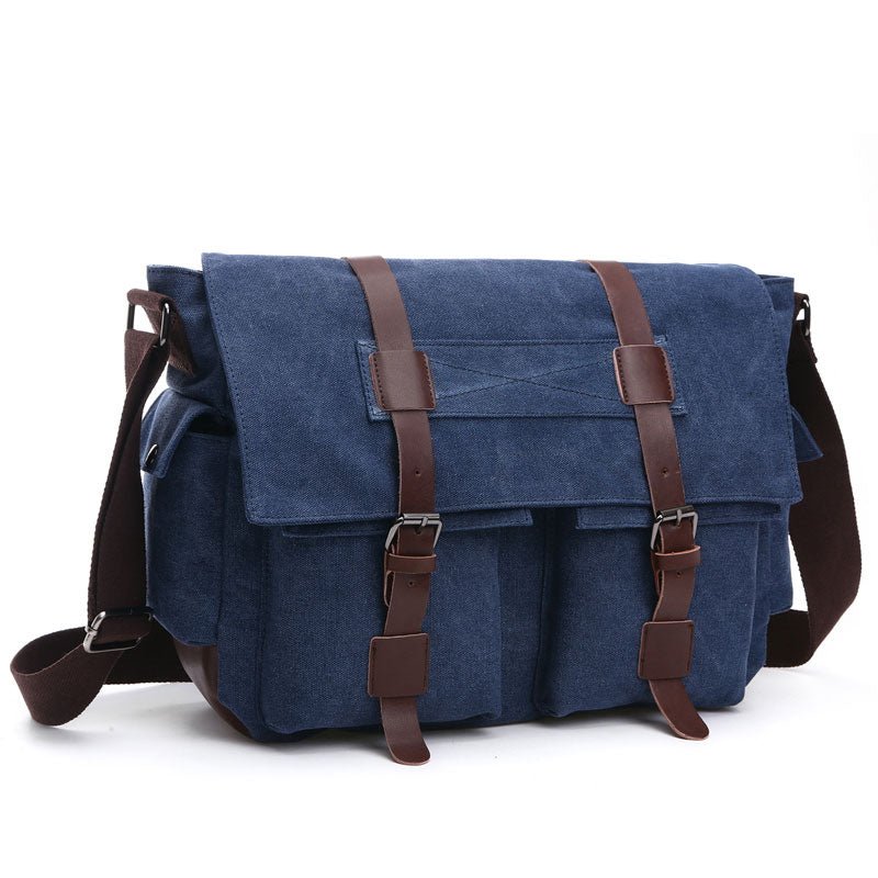 Sac Bandoulière Homme Vintage Bleu - Louise Vintage