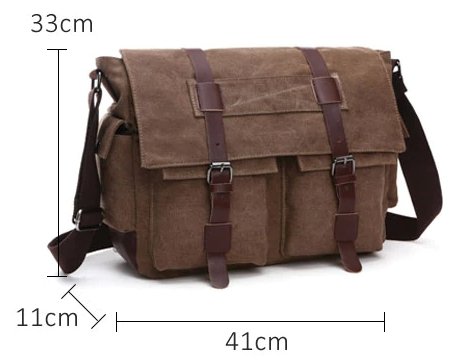 Sac Bandoulière Homme Vintage Café - Louise Vintage