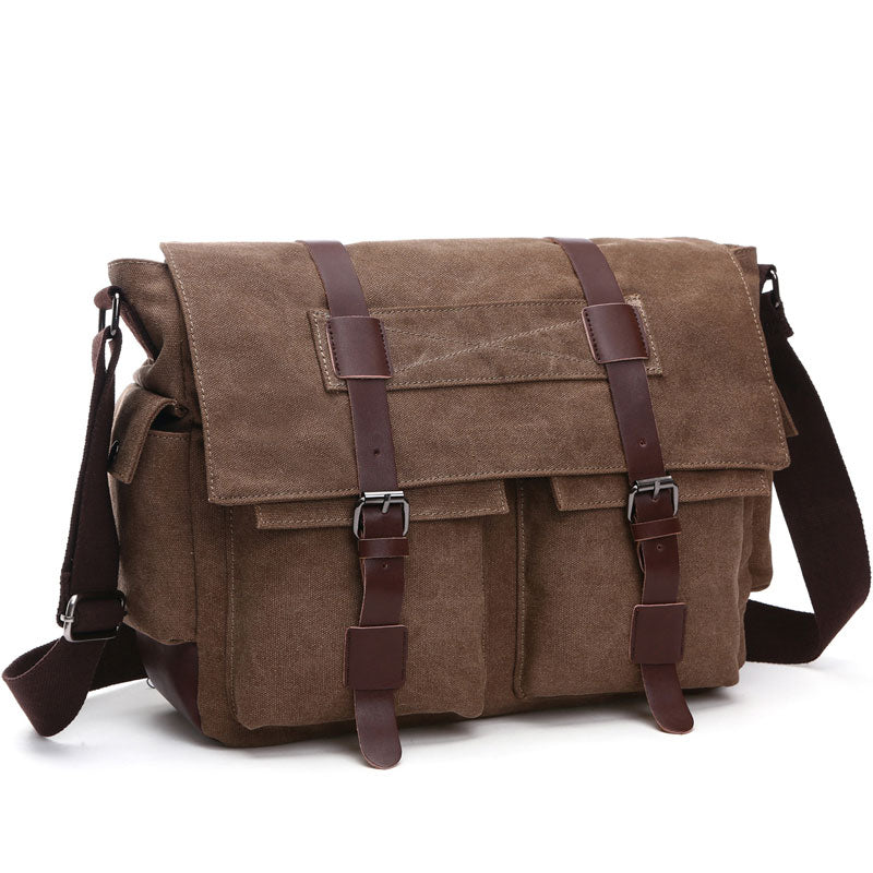 Sac Bandoulière Homme Vintage Café - Louise Vintage