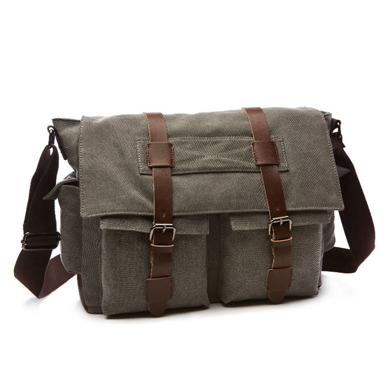 Sac Bandoulière Homme Vintage Gris - Louise Vintage