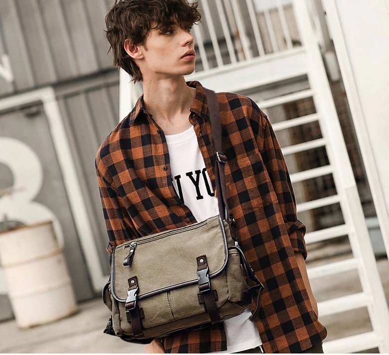 Sac Besace Vintage Kaki - Louise Vintage