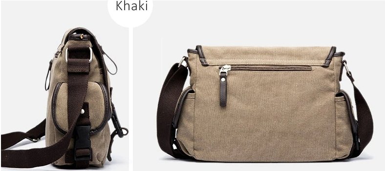 Sac Besace Vintage Kaki - Louise Vintage