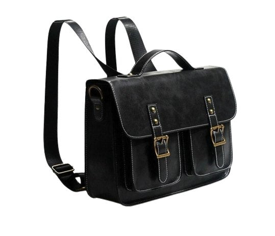 Sac Cartable Femme Vintage Noir Louise Vintage - Main Image