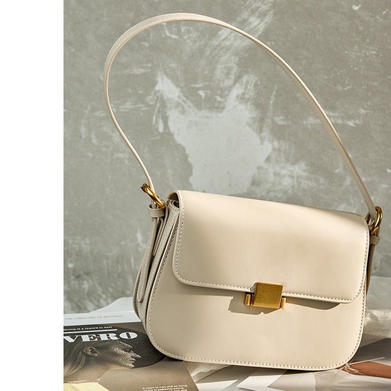 Sac Cuir Vintage Italien Beige - Louise Vintage