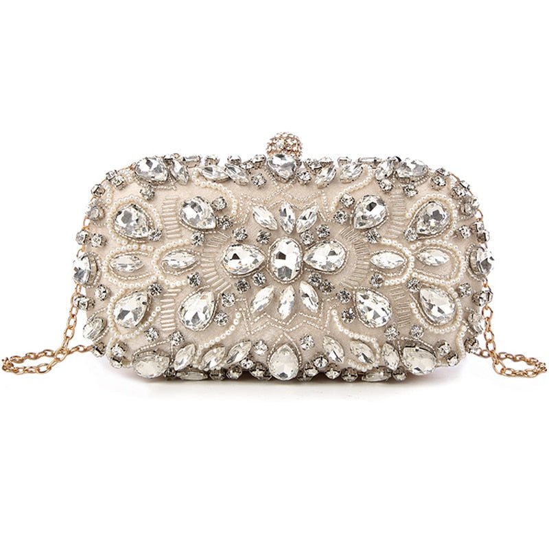 Sac de Soirée Portefeuille Beige - Louise Vintage