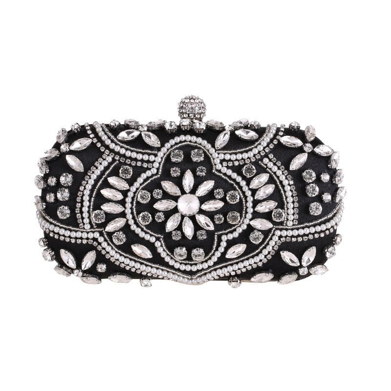 Sac de Soirée Portefeuille Noir - Louise Vintage
