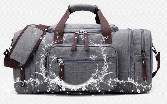 Sac de Voyage Homme Vintage Gris - Louise Vintage