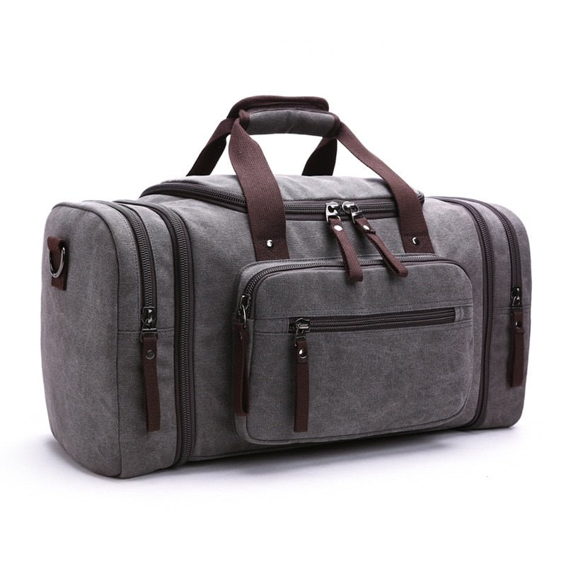 Sac de Voyage Homme Vintage Gris - Louise Vintage