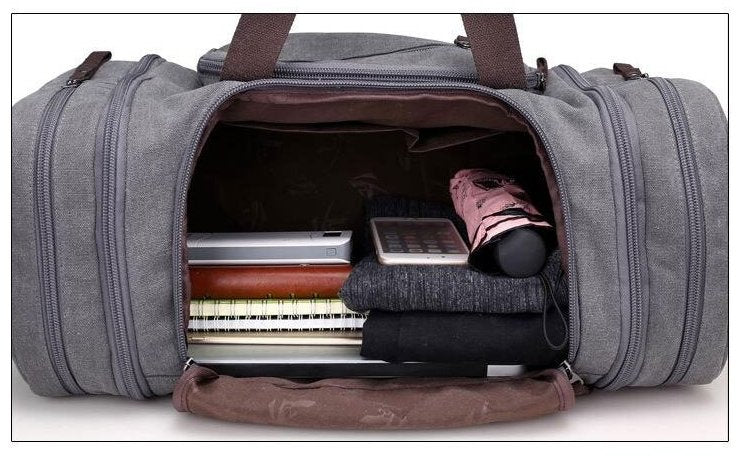 Sac de Voyage Homme Vintage Gris - Louise Vintage