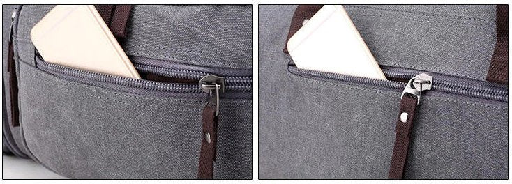 Sac de Voyage Homme Vintage Gris - Louise Vintage