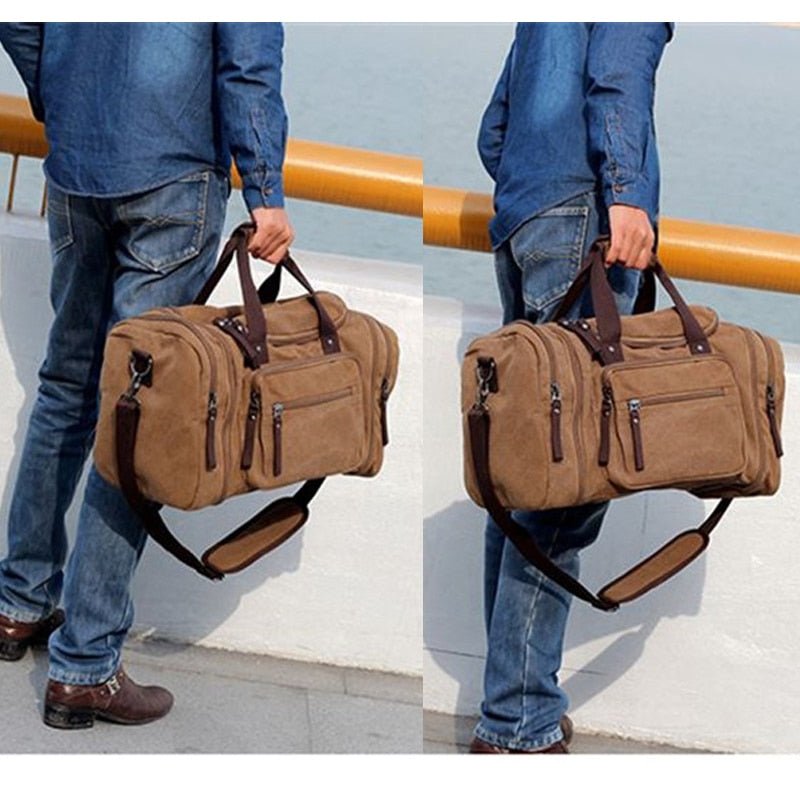 Sac de Voyage Homme Vintage Marron - Louise Vintage