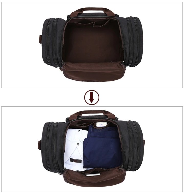 Sac de Voyage Homme Vintage Noir - Louise Vintage