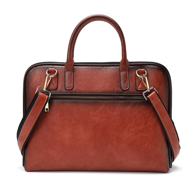 Sac Ordinateur Vintage Marron - Louise Vintage