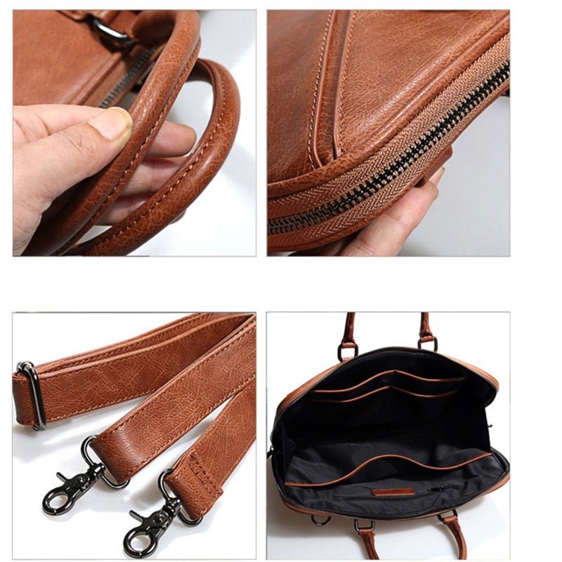 Sac PC Vintage 13 Pouces Marron - Louise Vintage