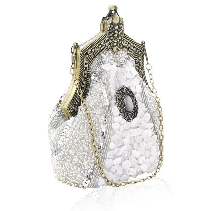 Sac Vintage Années 20 Luxe Argent - Louise Vintage