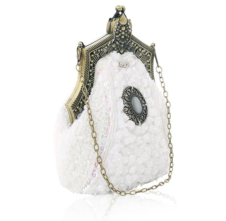 Sac Vintage Années 20 Luxe Blanc - Louise Vintage