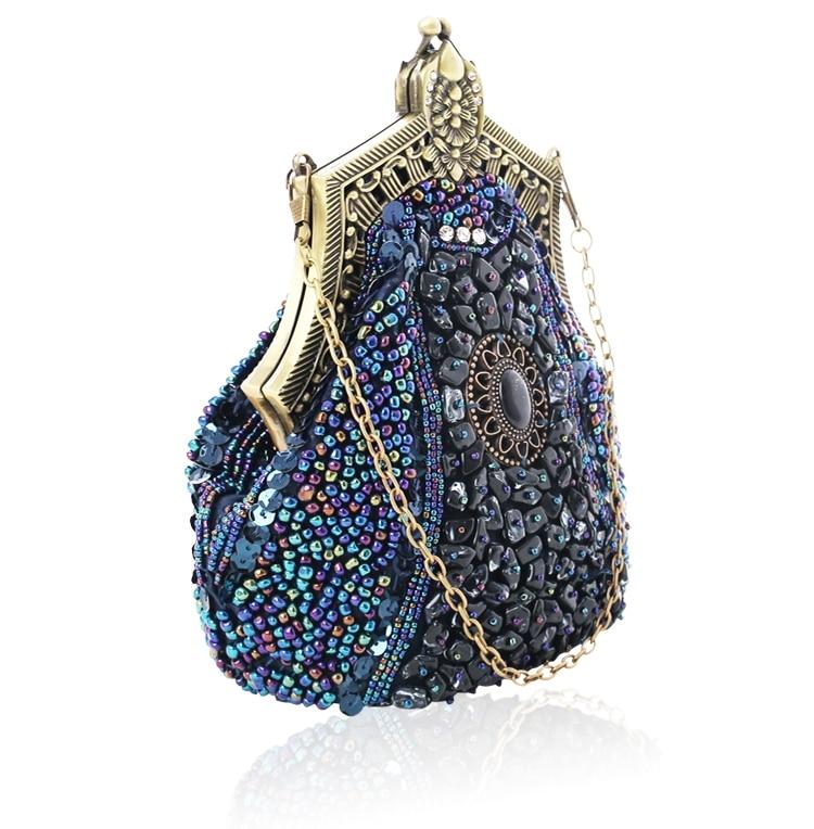 Sac Vintage Années 20 Luxe Bleu - Louise Vintage