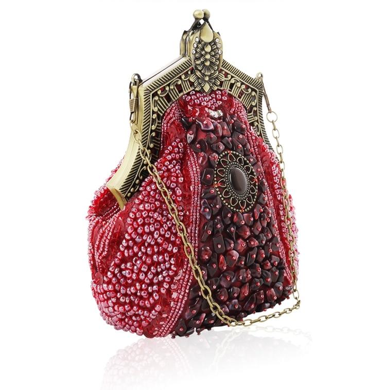 Sac Vintage Années 20 Luxe Bordeaux - Louise Vintage