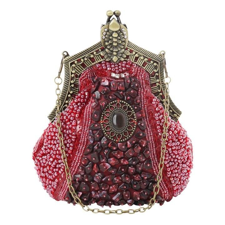 Sac Vintage Années 20 Luxe Bordeaux - Louise Vintage