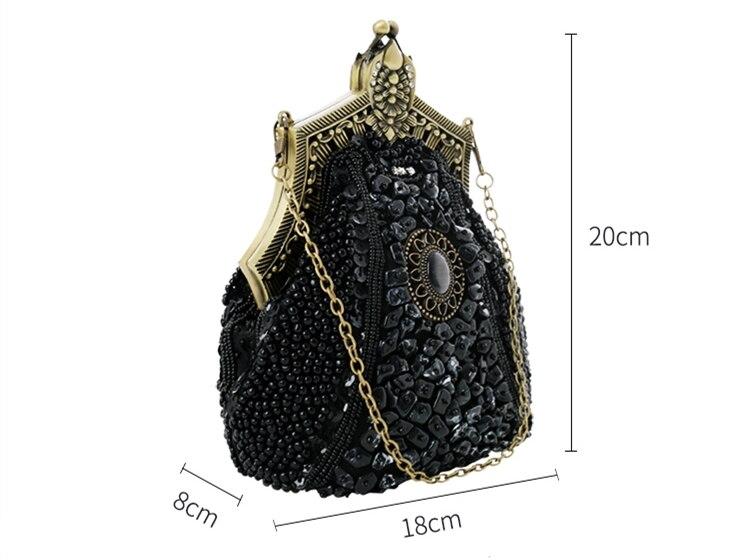 Sac Vintage Années 20 Luxe Noir - Louise Vintage