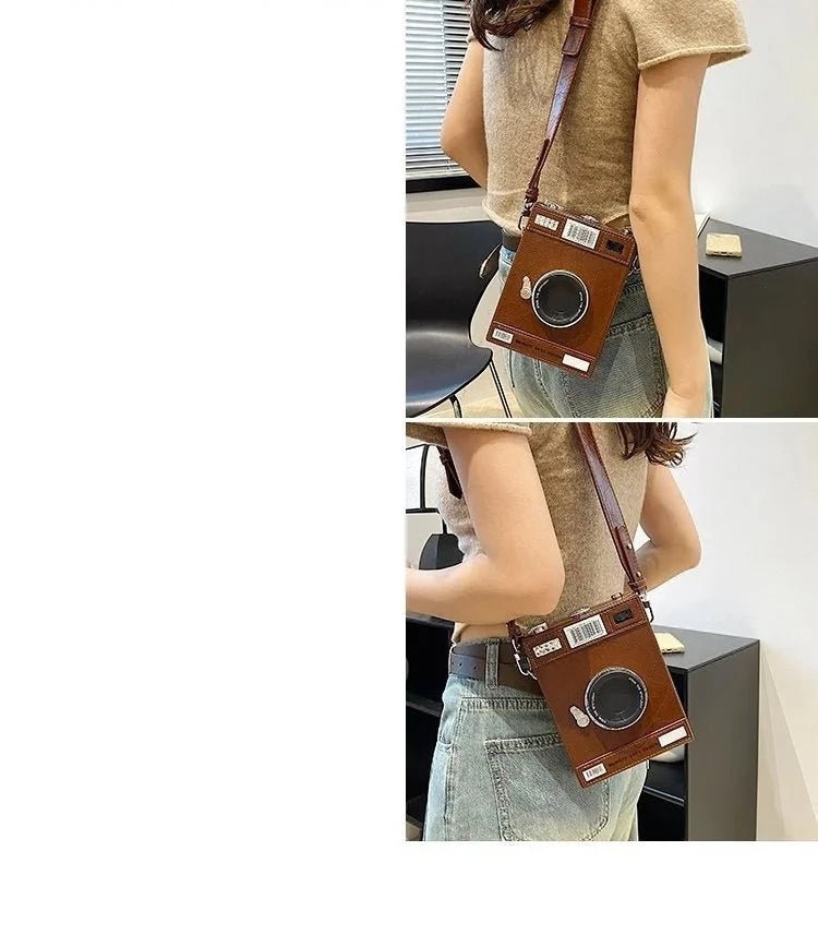Sac Vintage Camera Marron - Louise Vintage