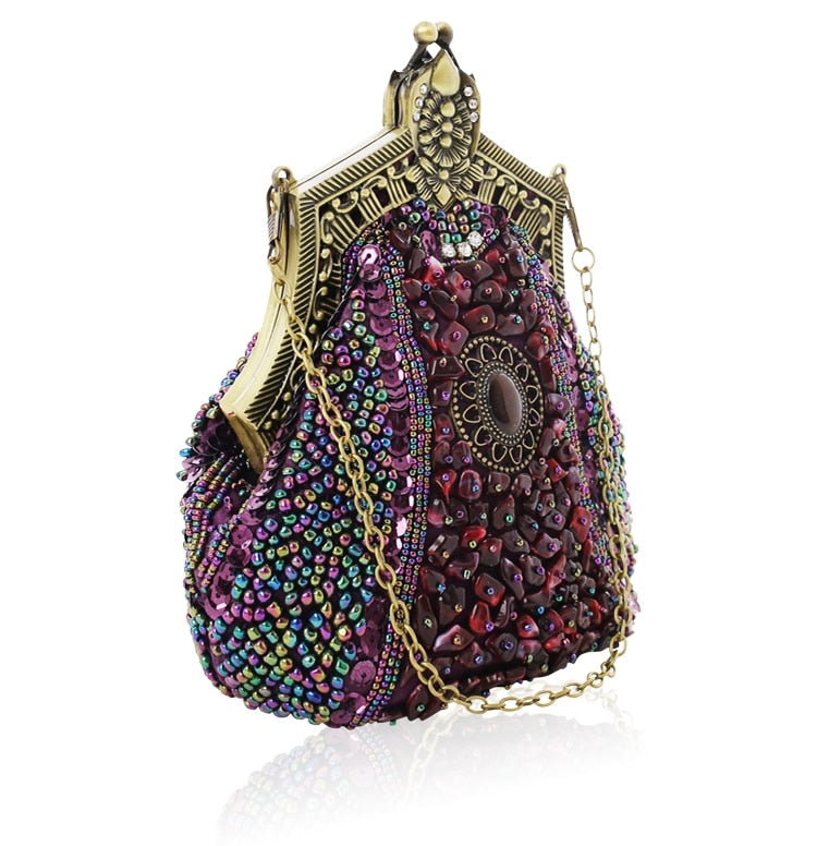 Sac Vintage Années 20 Luxe Violet