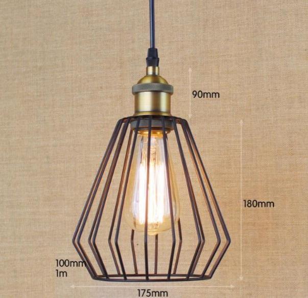 Suspension Vintage Grille Loft - Louise Vintage