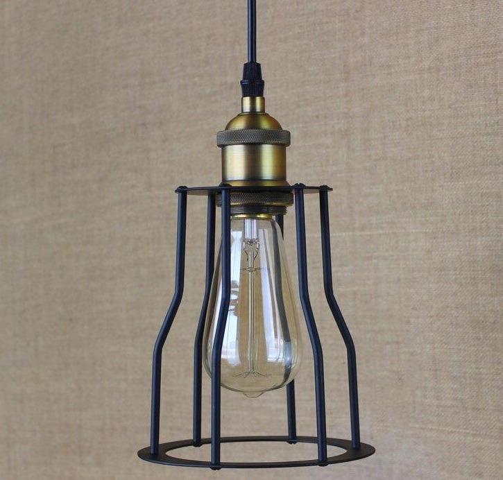 Suspension Vintage Grille Noir - Louise Vintage