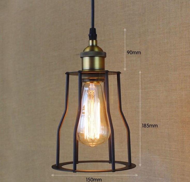Suspension Vintage Grille Noir - Louise Vintage