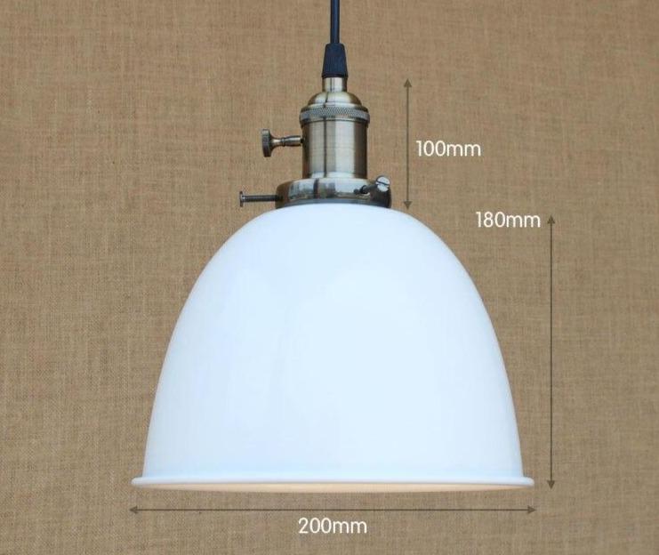 Suspension Vintage Rétro Cloche Blanche - Louise Vintage