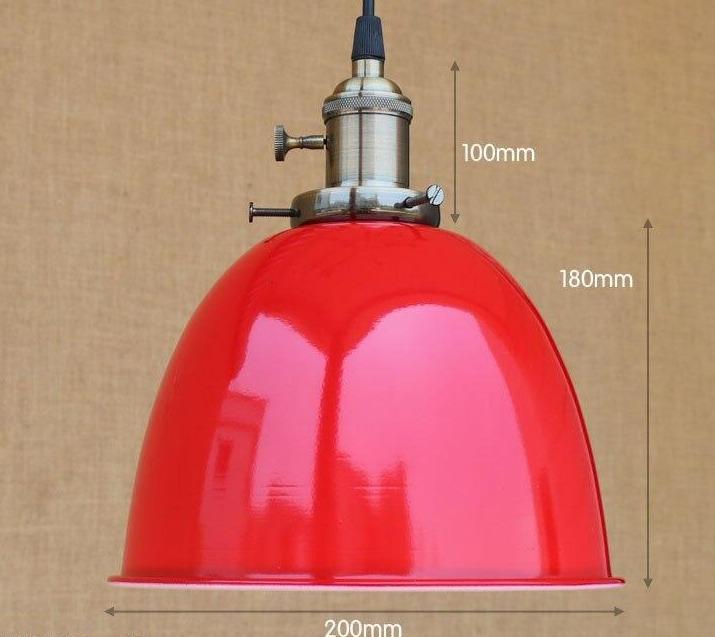 Suspension Vintage Rétro Cloche Rouge - Louise Vintage