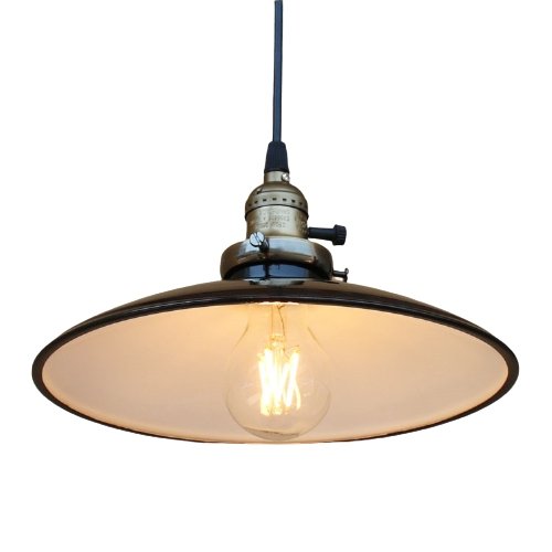 Suspension Vintage Rétro Large Noire - Louise Vintage