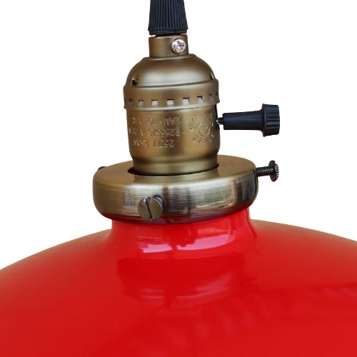 Suspension Vintage Rétro Plate Rouge - Louise Vintage