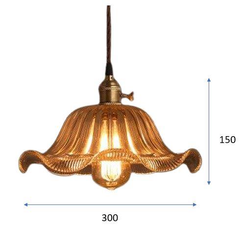 Suspension Vintage Verre Coquille - Louise Vintage