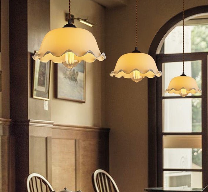 Suspension Vintage Verre Jaune - Louise Vintage