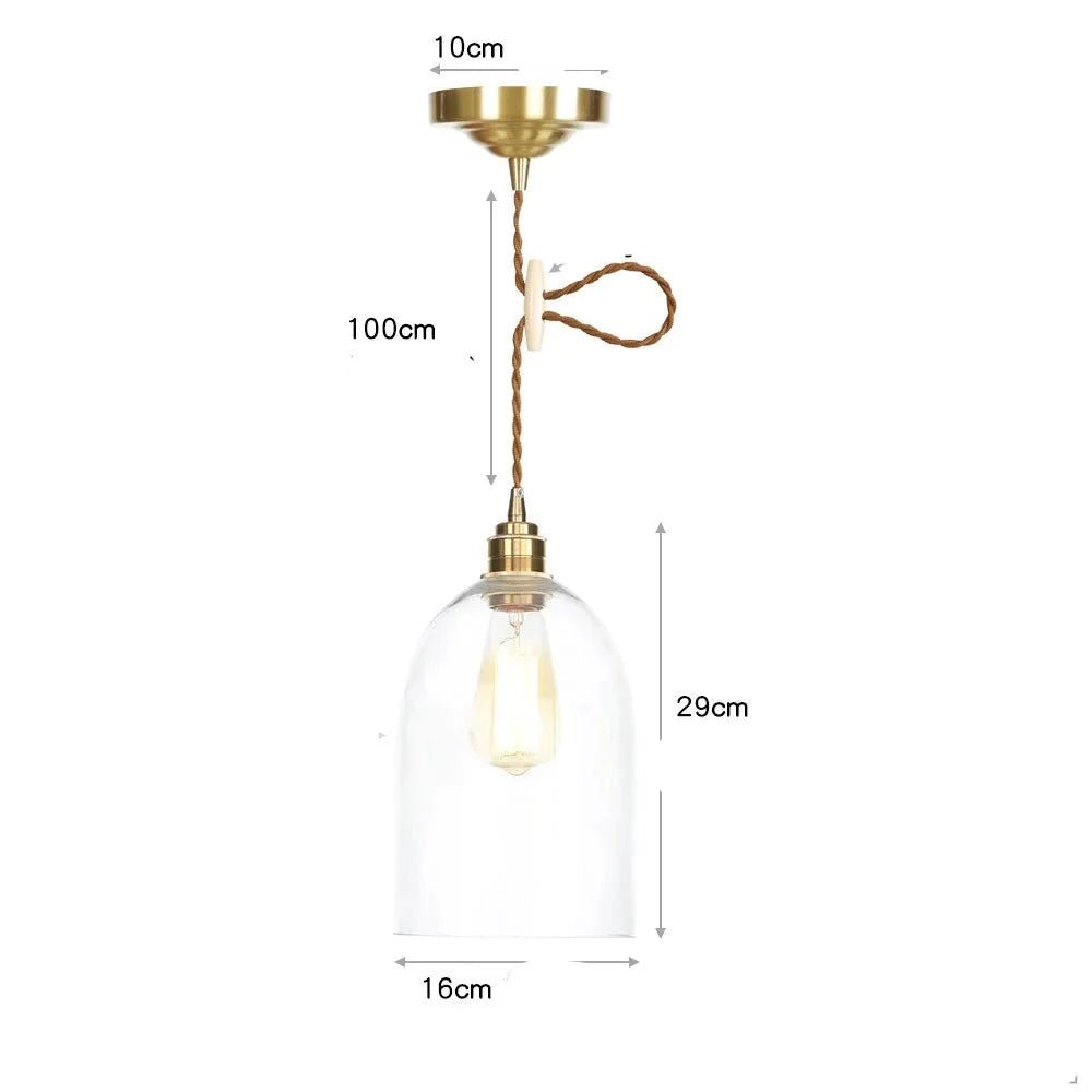 Suspension Vintage Verre Large - Louise Vintage