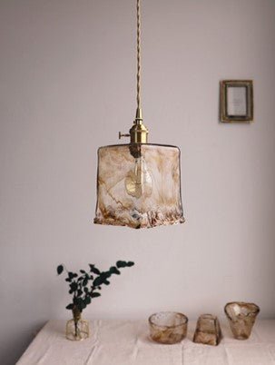 Suspension Vintage Verre Marron - Louise Vintage