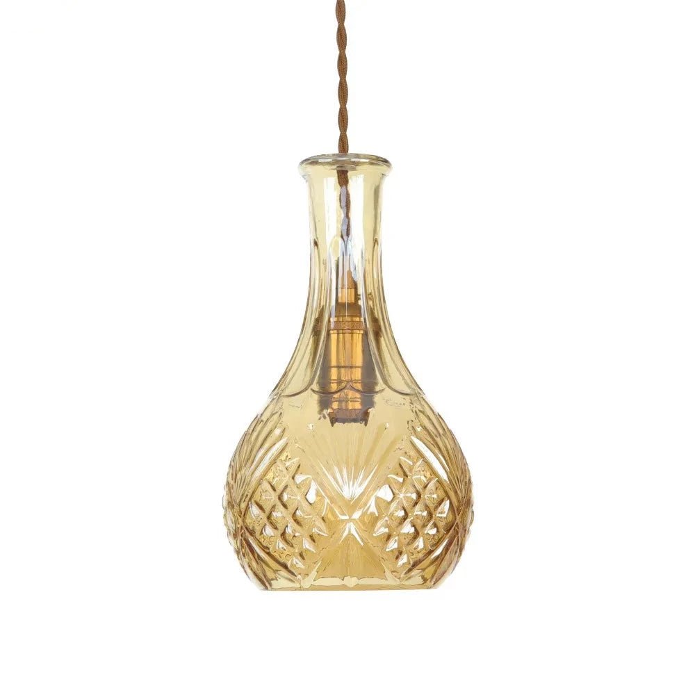 Suspension Vintage Verre Spirale - Louise Vintage