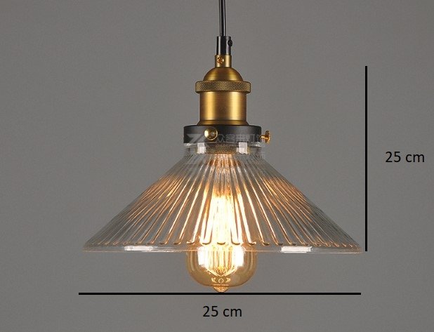Suspension Vintage Verre Style - Louise Vintage
