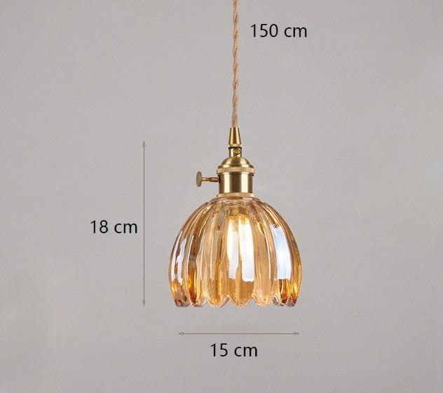 Suspension Vintage Verre Tulipe - Louise Vintage