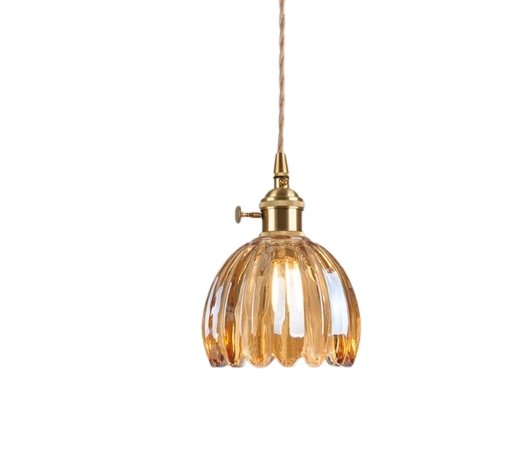 Suspension Vintage Verre Tulipe - Louise Vintage