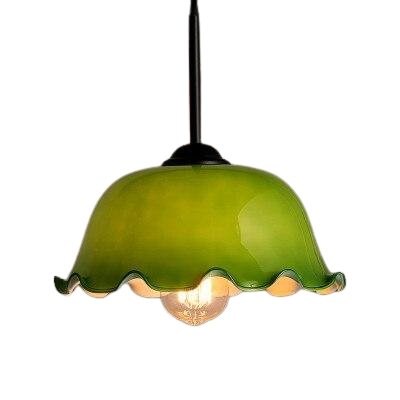 Suspension Vintage Verre Vert - Louise Vintage