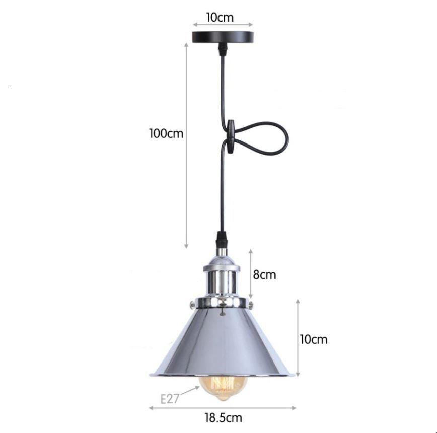 Suspension Vintage<br> Industriel Argent - Louise Vintage