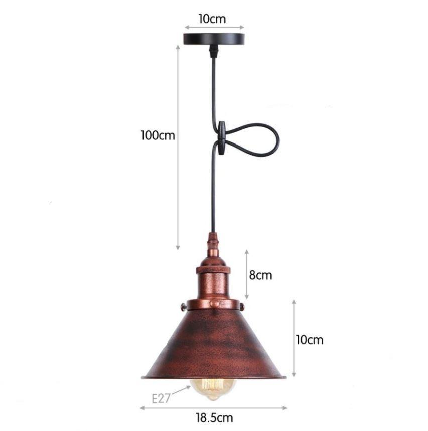 Suspension Vintage<br> Industriel Cuivre - Louise Vintage