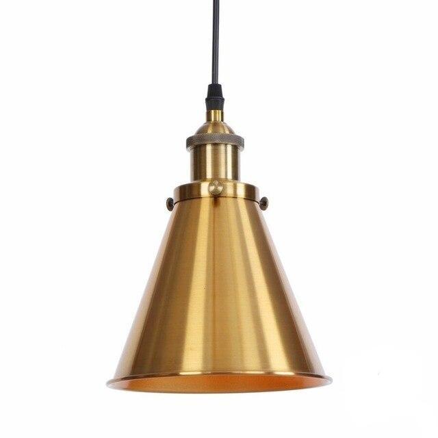 Suspension Vintage<br> Industriel Dorée - Louise Vintage