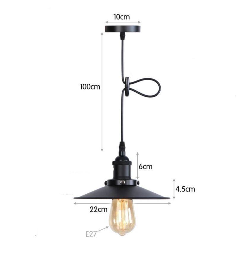 Suspension Vintage<br> Métal Noir - Louise Vintage