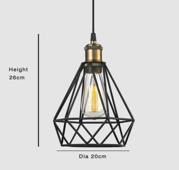 Suspension Vintage<br> Simple Noir - Louise Vintage