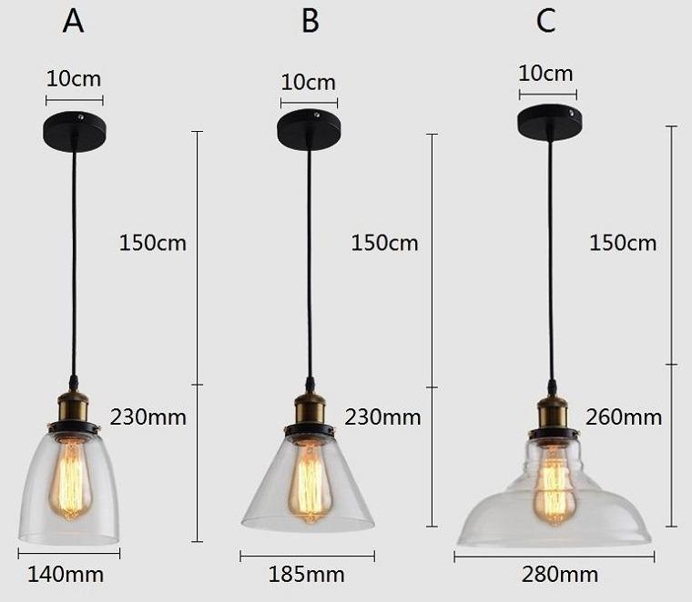 Suspension Vintage<br> Verre 18,5 cm - Louise Vintage